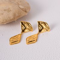 1 Pair Ig Style Irregular Plating Stainless Steel 18k Gold Plated Drop Earrings main image 6