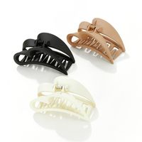 Solid Color Heart Shape Solid Color Plastic Hair Claws main image 4