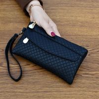 Women's Small All Seasons Pu Leather Solid Color Classic Style Square Zipper Clutch Bag main image 1