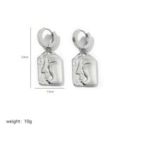 1 Pair Commute Human Face Sun Plating Stainless Steel 18K Gold Plated Drop Earrings sku image 2