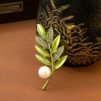Vintage Style Pastoral Leaf Alloy Plating Women's Brooches main image 6
