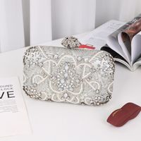 Gold Silver Polyester Flower Square Evening Bags main image 5