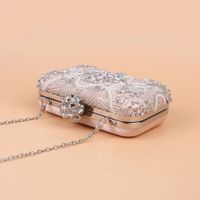 Gold Silver Polyester Flower Square Evening Bags main image 3