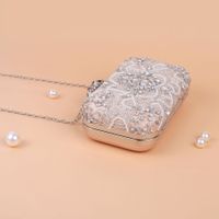 Gold Silver Polyester Flower Square Evening Bags main image 4