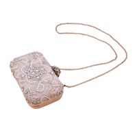 Gold Silver Polyester Flower Square Evening Bags main image 2