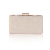 Rose Gold Gold Silver Metal Solid Color Square Evening Bags sku image 1