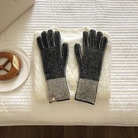 Women's Elegant Basic Stripe Gloves 1 Pair sku image 3