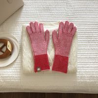 Women's Elegant Basic Stripe Gloves 1 Pair sku image 7