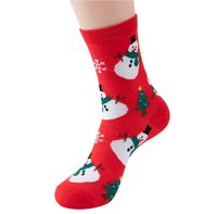 Women's Casual Simple Style Santa Claus Snowman Elk Cotton Crew Socks A Pair main image 4