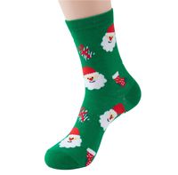 Women's Casual Simple Style Santa Claus Snowman Elk Cotton Crew Socks A Pair main image 2