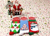 Women's Cartoon Style Cute Santa Claus Snowman Elk Cotton Crew Socks A Pair main image 3