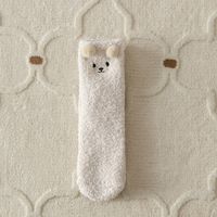 Women's Cute Simple Style Cartoon Bear Polyester Embroidery Crew Socks A Pair sku image 2