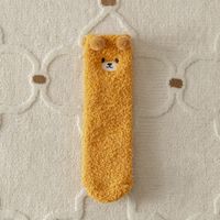 Women's Cute Simple Style Cartoon Bear Polyester Embroidery Crew Socks A Pair sku image 6