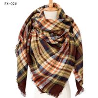 Femmes Style Moderne Bloc De Couleur Imitation Cachemire Foulard sku image 3