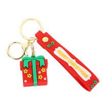 Cartoon Style Santa Claus Silica Gel Christmas Unisex Bag Pendant Keychain main image 6