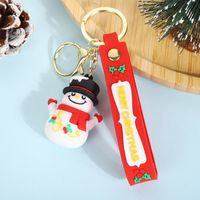 Cartoon Style Santa Claus Silica Gel Christmas Unisex Bag Pendant Keychain sku image 17