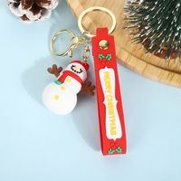Cartoon Style Santa Claus Silica Gel Christmas Unisex Bag Pendant Keychain sku image 16