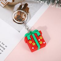 Cartoon Style Santa Claus Silica Gel Christmas Unisex Bag Pendant Keychain sku image 1