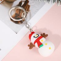 Cartoon Style Santa Claus Silica Gel Christmas Unisex Bag Pendant Keychain sku image 4