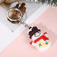 Cartoon Style Santa Claus Silica Gel Christmas Unisex Bag Pendant Keychain sku image 5
