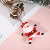 Cartoon Style Santa Claus Silica Gel Christmas Unisex Bag Pendant Keychain sku image 8