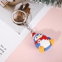Cartoon Style Santa Claus Silica Gel Christmas Unisex Bag Pendant Keychain sku image 9