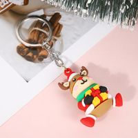 Cartoon Style Santa Claus Silica Gel Christmas Unisex Bag Pendant Keychain sku image 11