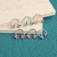 1 Piece Cute Sweet Star Enamel Plating Stainless Steel Copper Nose Ring main image 4
