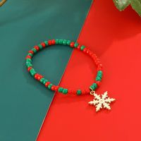 Mignon Cloche Flocon De Neige Perle De Rocaille Perlé Fait Main Noël Unisexe Bracelets main image 5