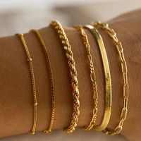 Simple Style Solid Color Metal Plating Women's Bracelets main image 4