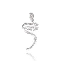 1 Pieza Estilo De Moda Animal Serpiente Enchapado Embutido Cobre Diamante Artificial Puños De Oreja main image 2