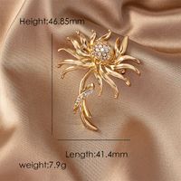 Modern Style Flower Alloy Ferroalloy Plating Women's Corsage Brooches main image 2