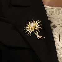 Modern Style Flower Alloy Ferroalloy Plating Women's Corsage Brooches main image 4