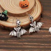 Wholesale Jewelry Retro Spider Spider Web Skull Alloy Plating Drop Earrings main image 1