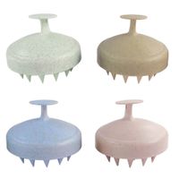 Casual Solid Color Abs Silica Gel Shampoo Brush main image 1