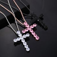 Hip Hop Style Vintage Traverser Acier Inoxydable 304 Le Cuivre Placage Incruster Zircon Femmes Hommes Pendentif main image 6