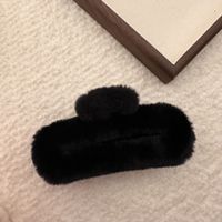 Vintage Style Solid Color Plush Hair Claws sku image 1