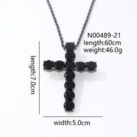 Hip Hop Style Vintage Traverser Acier Inoxydable 304 Le Cuivre Placage Incruster Zircon Femmes Hommes Pendentif sku image 3