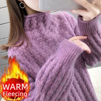 Women's Sweater Long Sleeve Sweaters & Cardigans Knitted Casual Solid Color main image 8