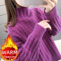 Women's Sweater Long Sleeve Sweaters & Cardigans Knitted Casual Solid Color main image 7