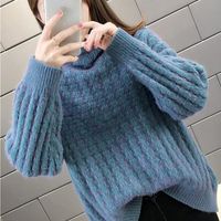 Women's Sweater Long Sleeve Sweaters & Cardigans Knitted Casual Solid Color main image 3
