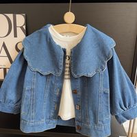 Casual Simple Style Solid Color Cotton Blend Girls Outerwear main image 4