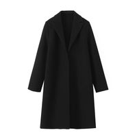 Women's Casual Solid Color Placket Coat Woolen Coat main image 5