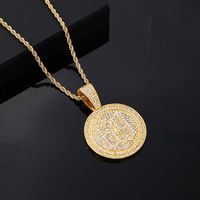 Hip-hop Vintage Style Simple Style Number Stainless Steel Alloy Plating Inlay Zircon Gold Plated Silver Plated Men's Pendant Necklace main image 3