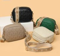 Frau Alle Jahreszeiten Leder Einfarbig Vintage-stil Quadrat Reißverschluss Quadratische Tasche main image 1