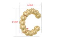 1 Pair Casual Classic Style C Shape Plating Inlay Copper Zircon 18k Gold Plated Ear Cuffs main image 3