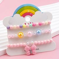 Princess Cute Pastoral Ice Cream Animal Heart Shape Arylic Plastic Beaded Acrylic Girl's Bracelets sku image 5