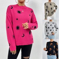 Women's Sweater Long Sleeve Sweaters & Cardigans Jacquard Casual Geometric main image 6