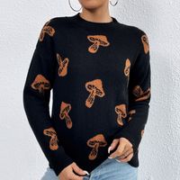 Women's Sweater Long Sleeve Sweaters & Cardigans Jacquard Casual Geometric main image 4