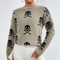 Women's Sweater Long Sleeve Sweaters & Cardigans Jacquard Casual Geometric sku image 11